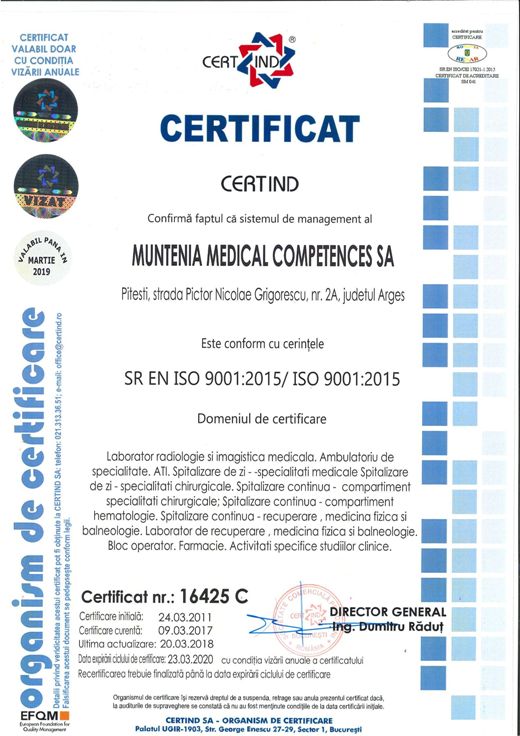 Certificat Certind 16425c nou