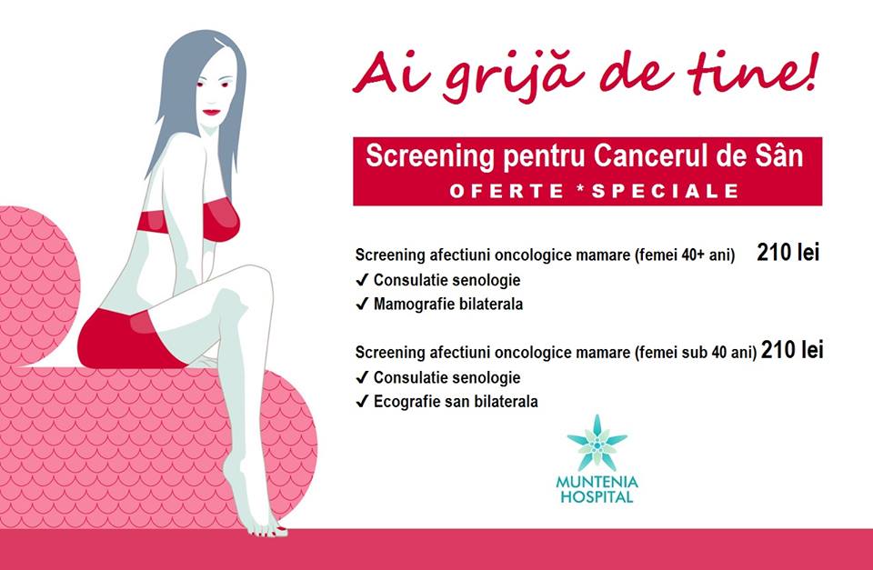 Octombrie Roz la Muntenia Hospital – oferte speciale la pachetele de prevenție a cancerului de sân